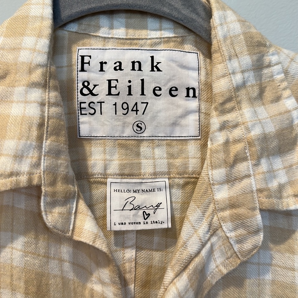 Barry Style Button-Down Plaid Flanneled Linen Shi… - image 2